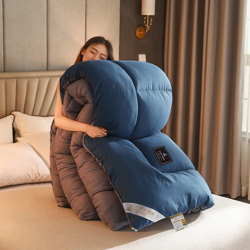 

Зимнее толстое одеяло, теплое удобное теплое хлопковое стеганое покрывало на весну и осень