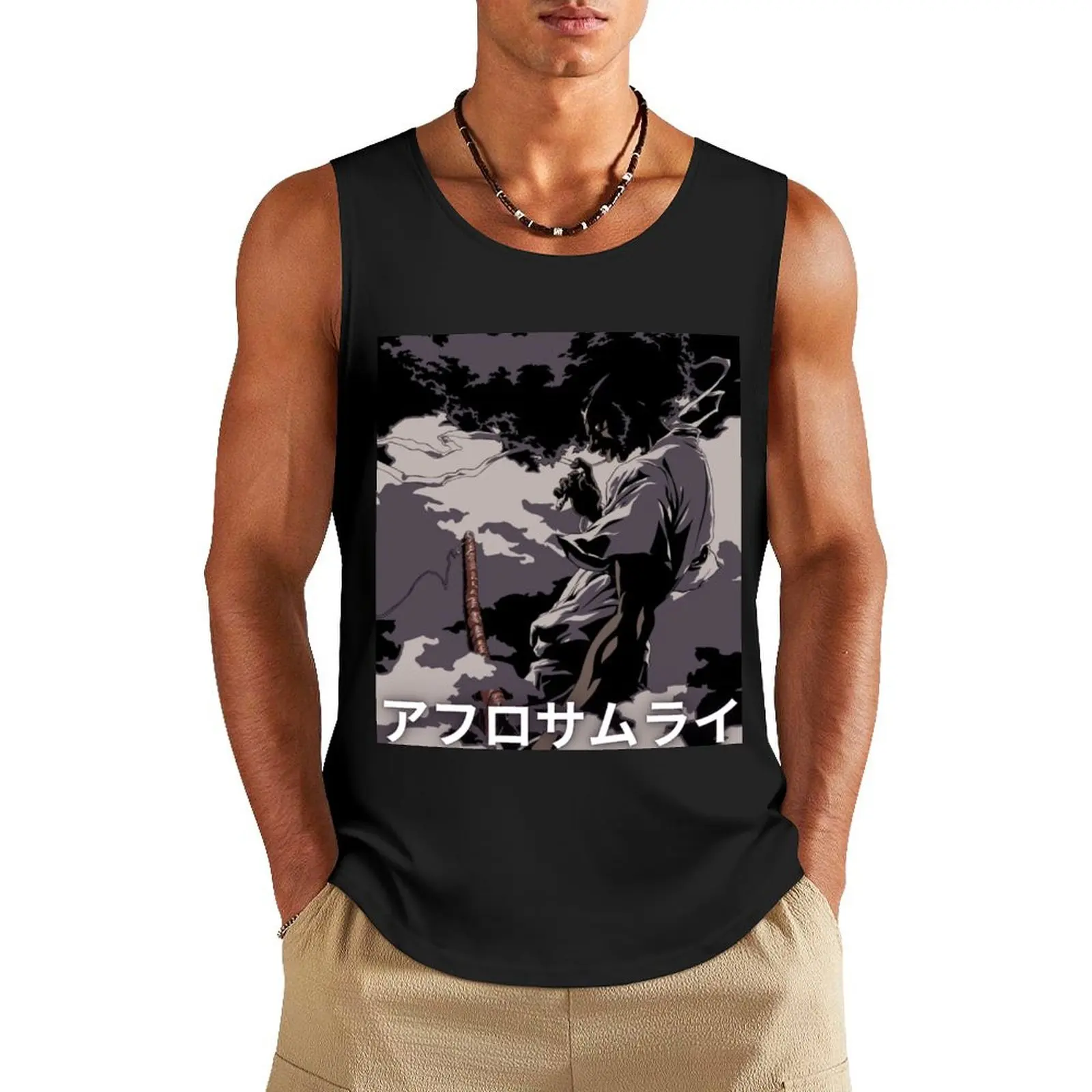 Afro samurai Майки из хлопка мужские без рукавов