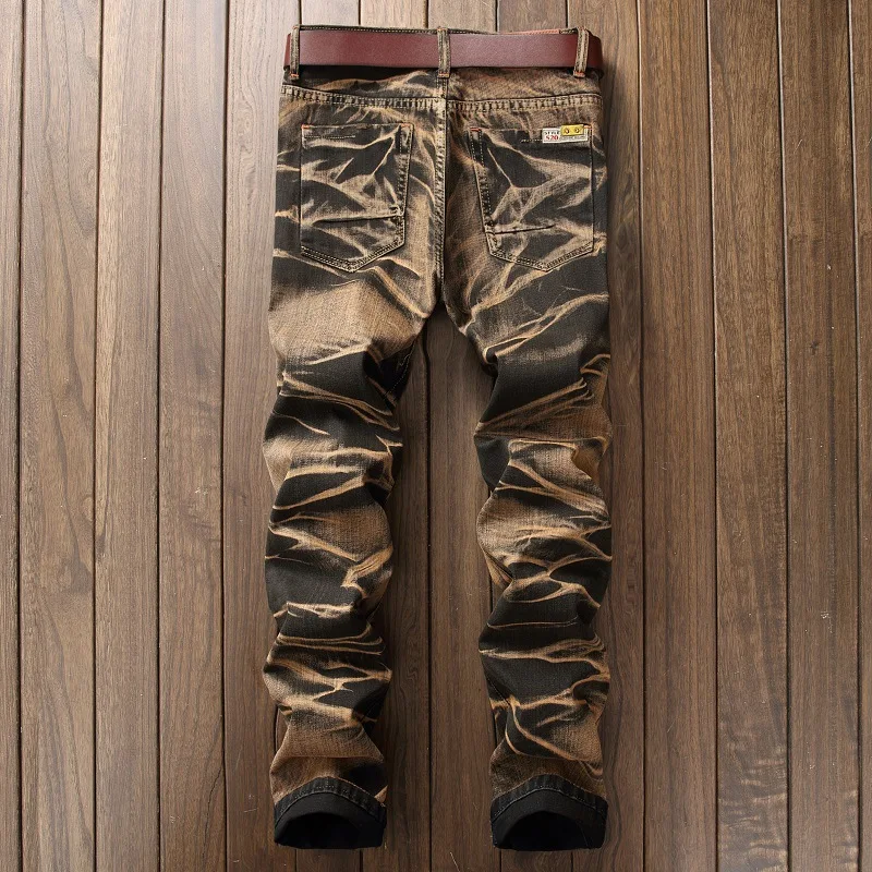 New Men's Straight Vintage Jeans Fashion Casual Nostalgic Retro Brand High Quality Jeans Male Denim Pants Trousers For Men 2023