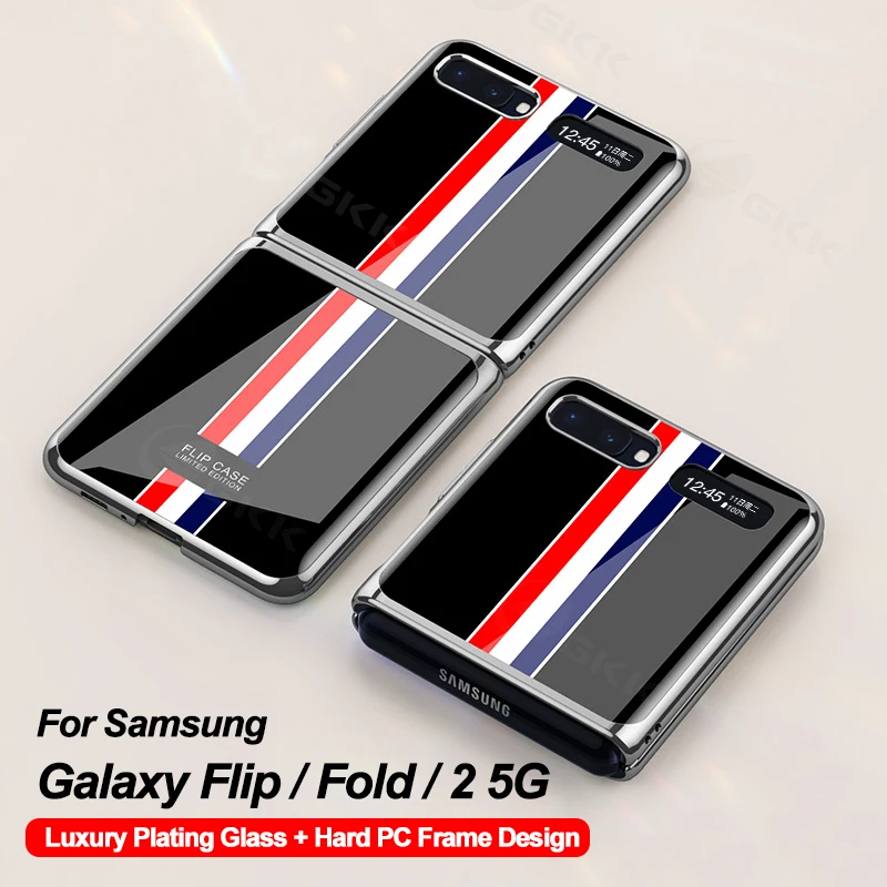 

Оригинальный чехол GKK для Samsung Galaxy Z Fold 2, роскошный флип-чехол из оргстекла с покрытием, защитный флип-чехол для Samsung Z Fold 2, флип-чехол