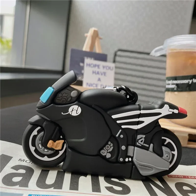 3D модный силиконовый чехол для наушников с мягким гоночным двигателем Apple Airpods 1 2 3
