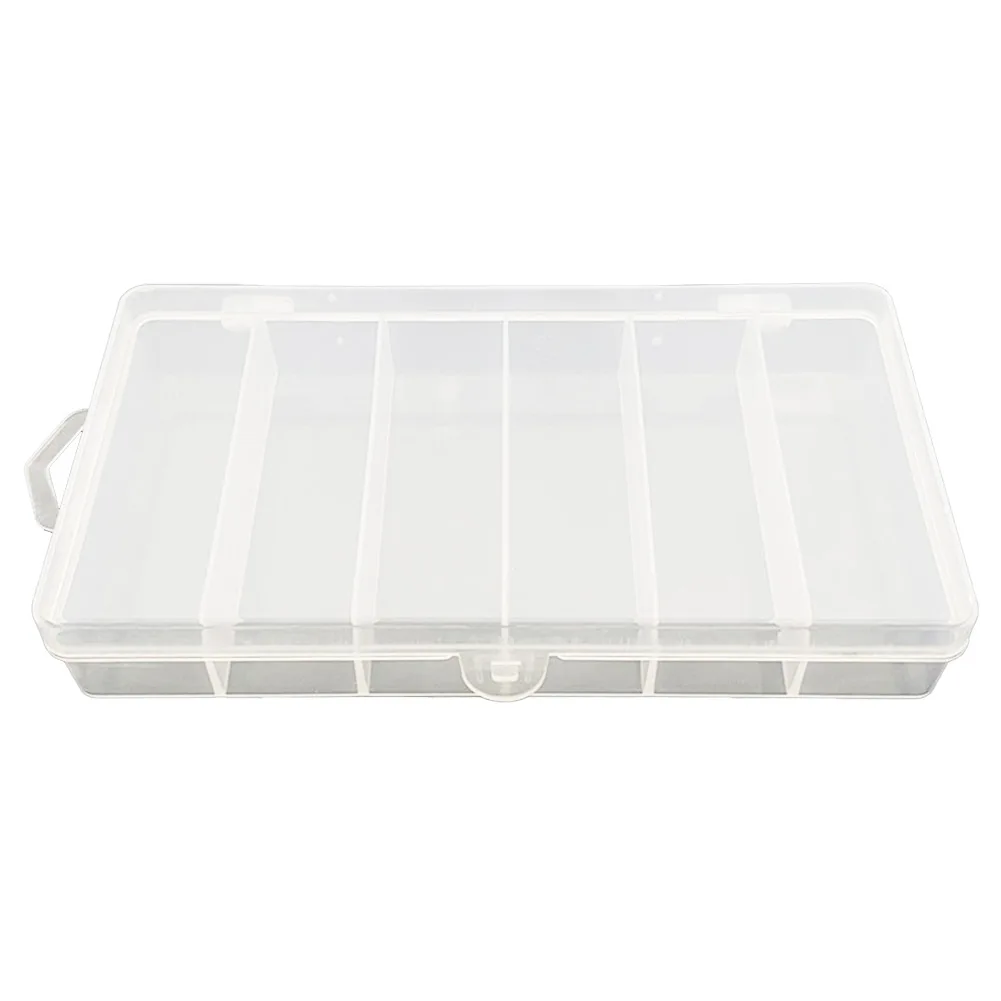 

Six Grid Bait Box PVC Plastic Transparent 17.5x9.5x3cm Accessory Box Bait Box 2023 New Fishing Tackle Gear Accessories