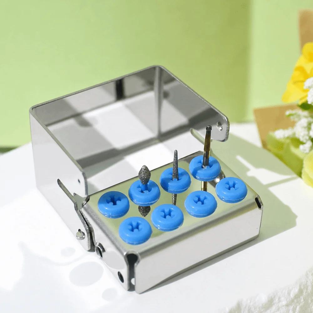 Фото Держатель для стоматологических боров из нержавеющей стали на 8/12/30 отверстий 135 ℃   Автоклавируемый контейнер для дезинфекции эндодонтических файлов, стерилизуемый, для лабораторных инструментов №2