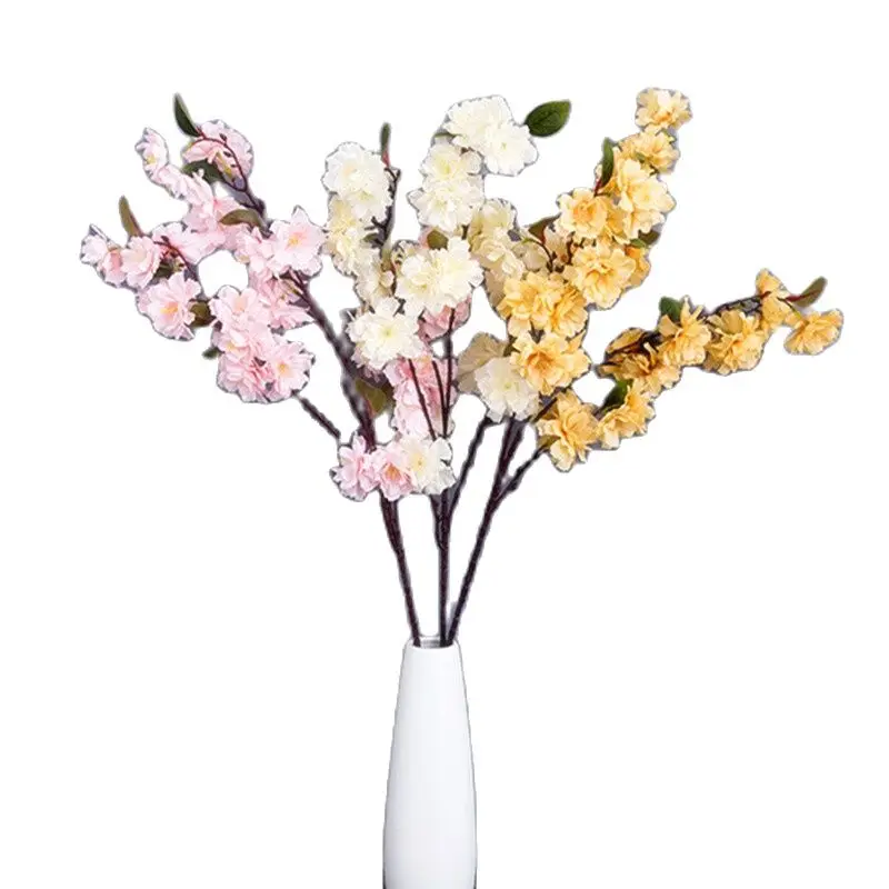 

One Silk Cherry Blossom Flower Branch Begonia Sakura Tree Stem for Event Wedding Tree Decoration Artificial Decorative Flowers
