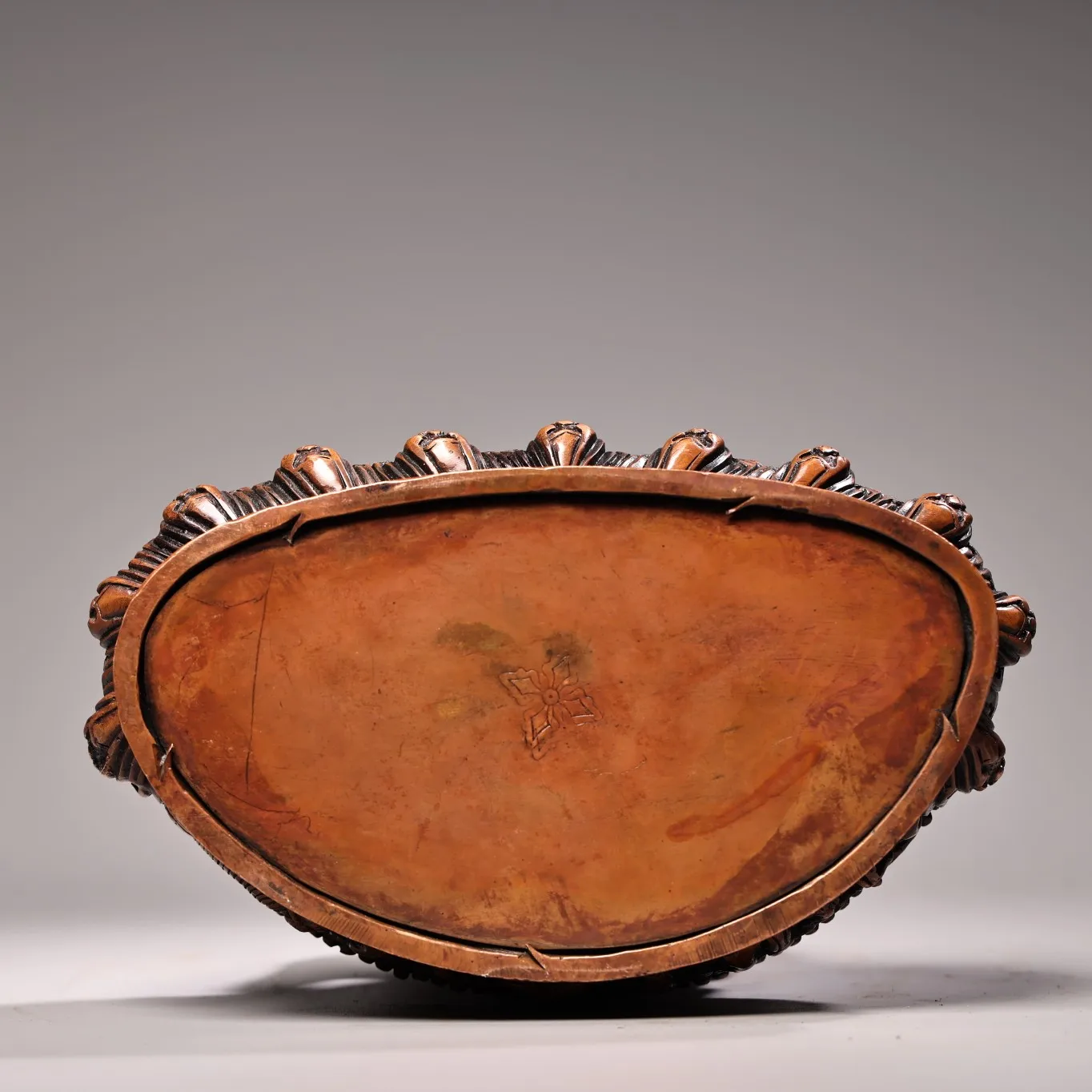 11-дюймовая коллекция тибетского храма старая бронзовая мозаика драгоценный