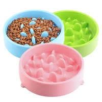 healthy feeding dog cat slow feeder bowl non toxic anti skid pet food bowls prevent choking feeding food water pets supplies