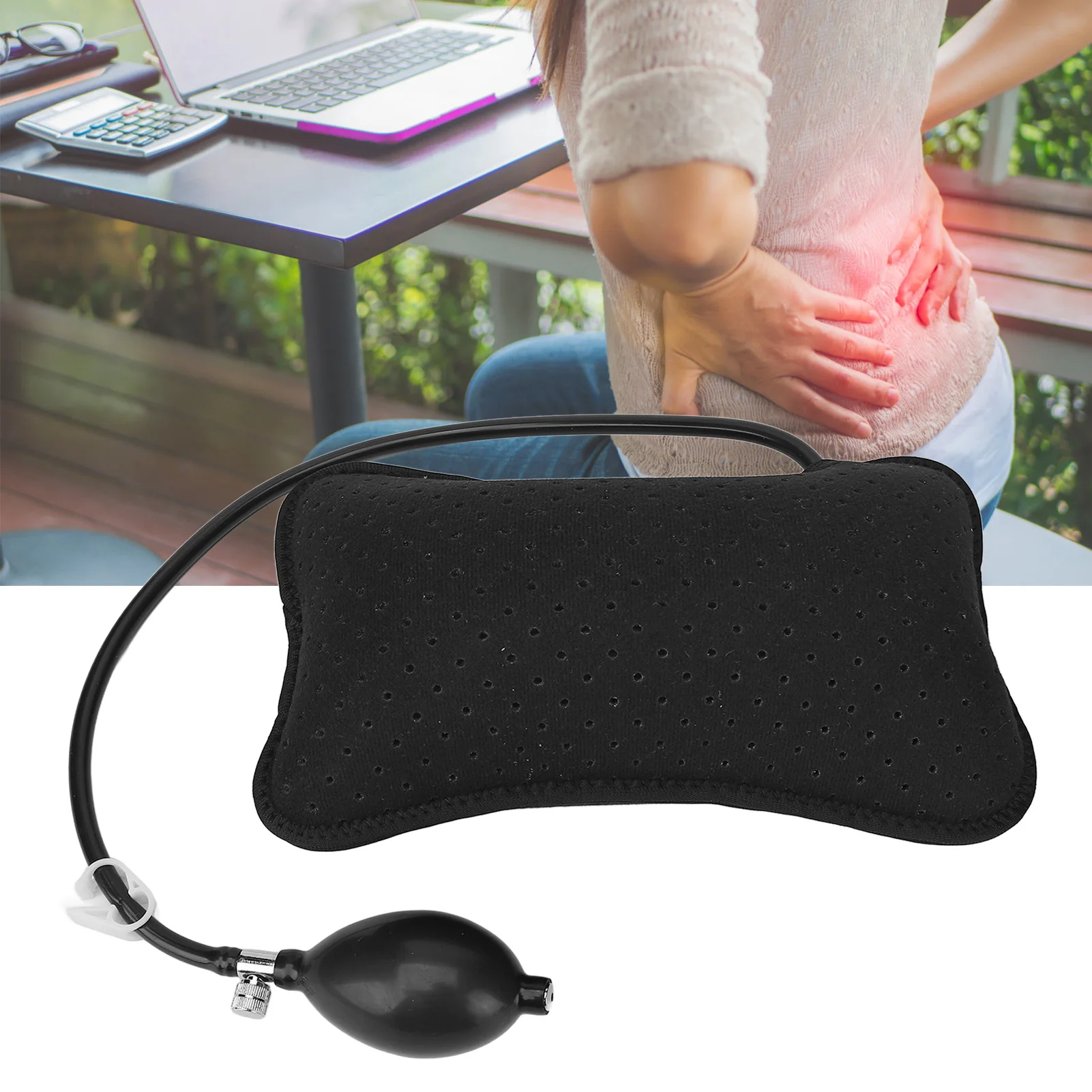 Портативная подушка для поясничной поддержки надувная поясницы удобная