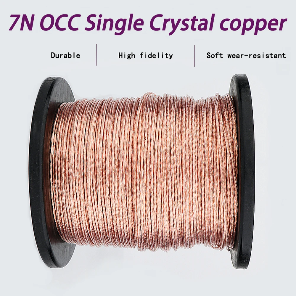

Speaker Audio Cable 7N OCC Single Crystal Copper High Purity Hifi Amplifier Upgrade Speaker Line 0.2/0.5/0.75/1/1.5/2/2.5 Square