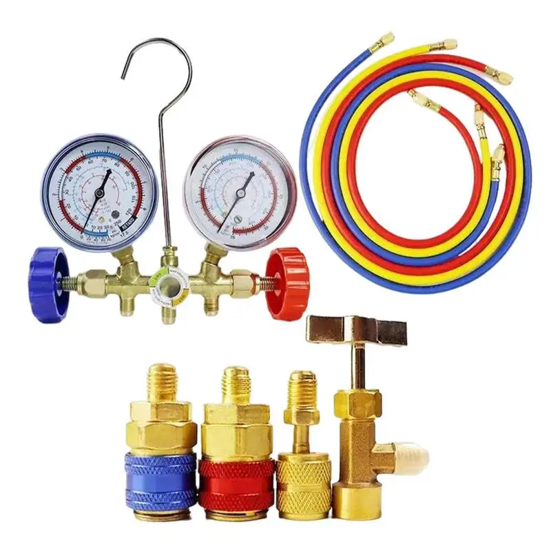 

Manifold Gauges Ac Charging Manifold Car Ac Gauges Double Meter With Adapter For Automotive Air Conditioning Car A/C System