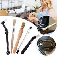 various type cleaning brush set for coffee machine tea set soymilk machine nylon brush wooden handle material kitchen tools kit