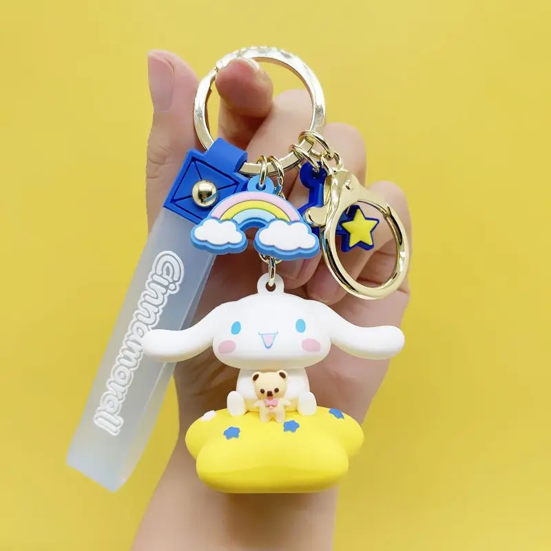

Sanrio семья Cinnamoroll Babycinnamoroll Вселенная, серия Walk, подвесной брелок из ПВХ, милая Фотосумка, украшение