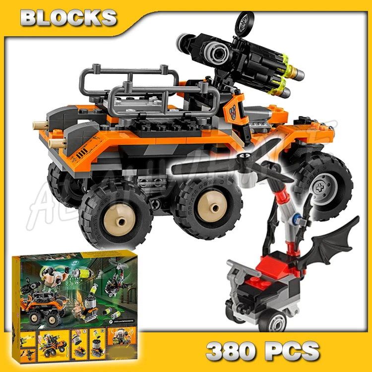

380pcs Super Fighter Bane Toxic Truck 6-wheel Attack Batwings Explode Function 10737 Building Blocks Toy Compatible With Model