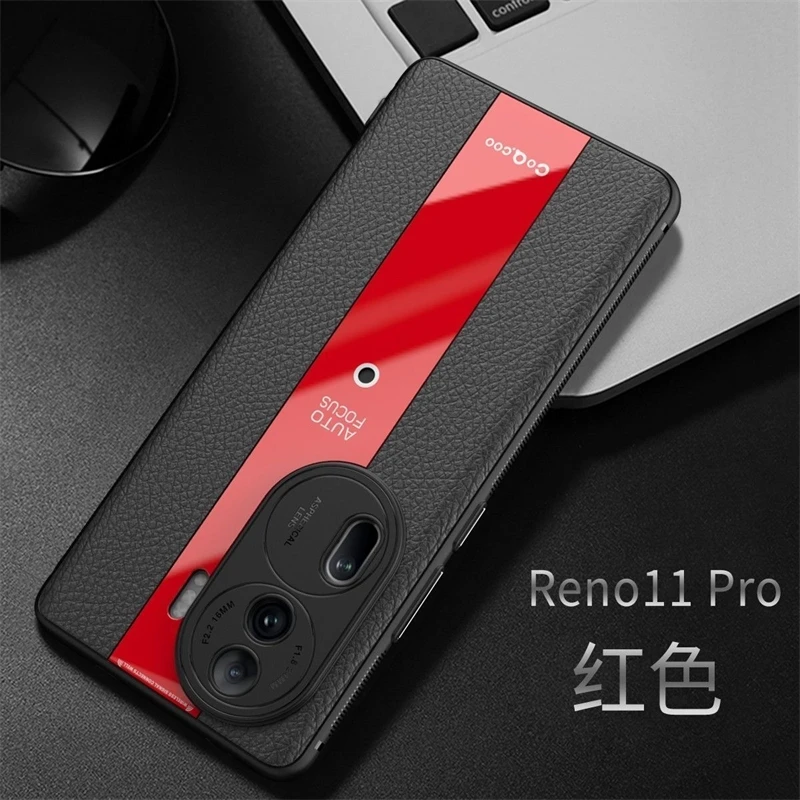 Кожаная задняя крышка для Oppo Reno 11 Pro