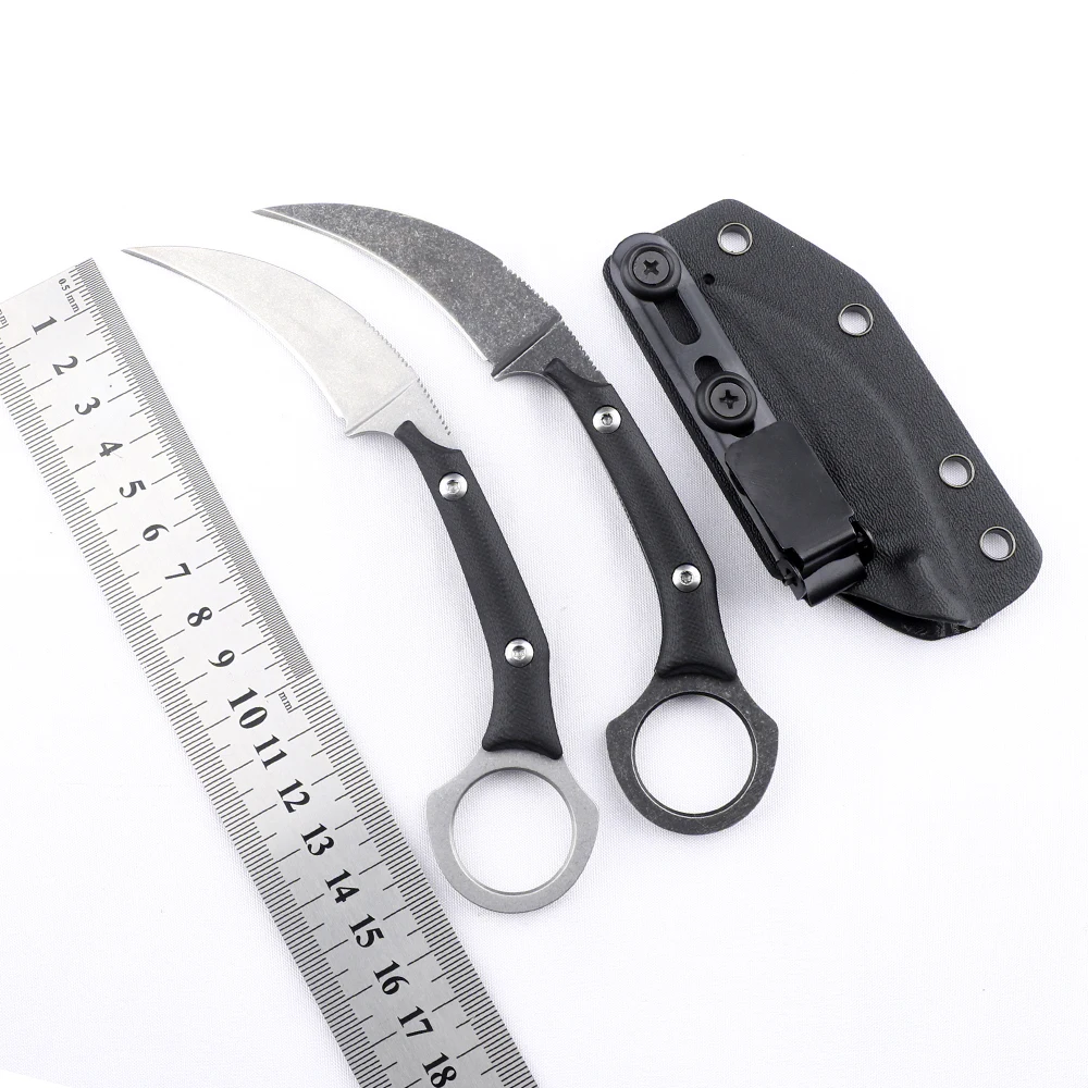 

G10 Material Handle Camping Utility Self Defense Weapons Outdoor Hunting D2 Steel Tactical EDC Tool Karambit Knife CS GO