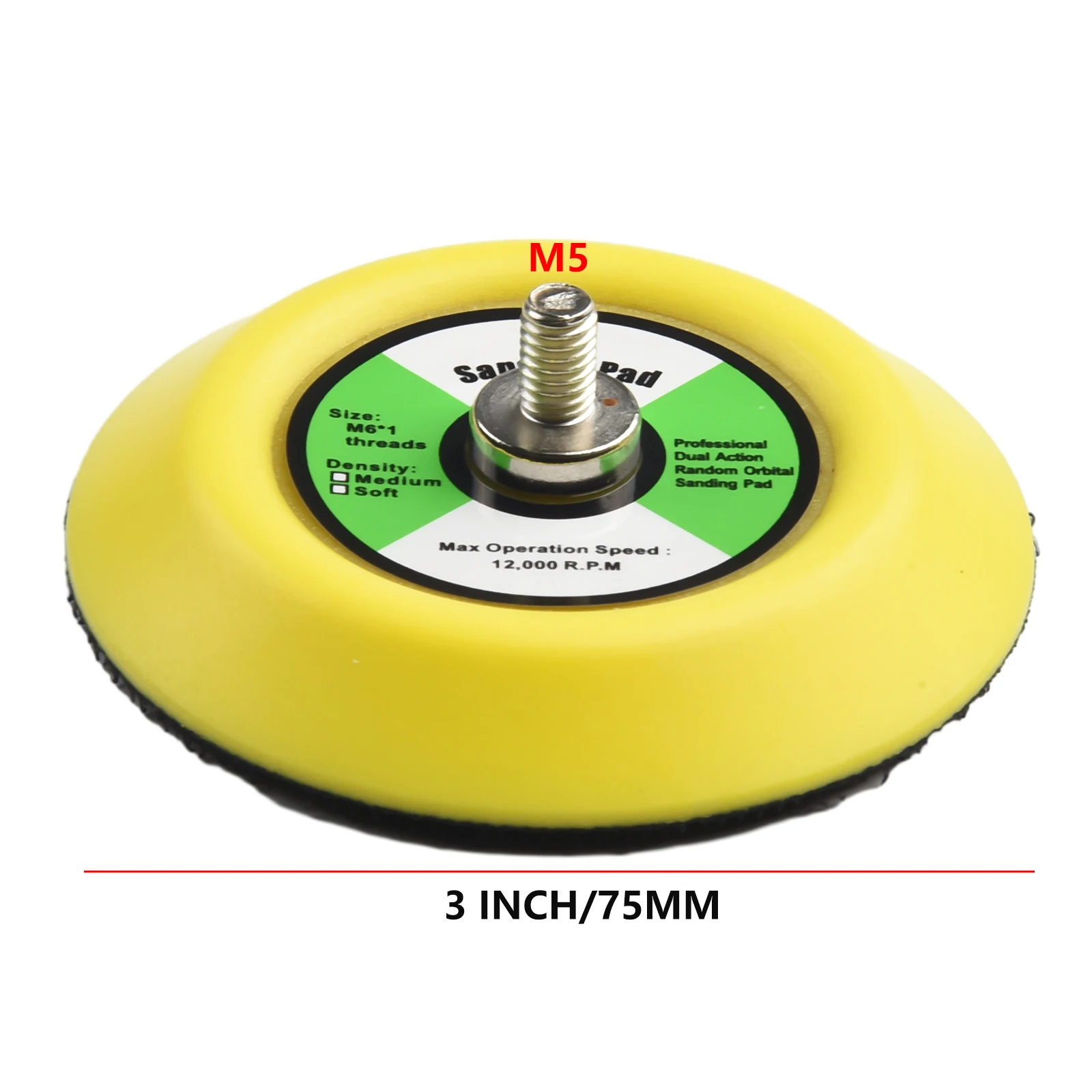 БЕСПЛАТНАЯ Почта подложки для воздушной шлифовальной машины резьба M6 3 дюйма 5 шт.