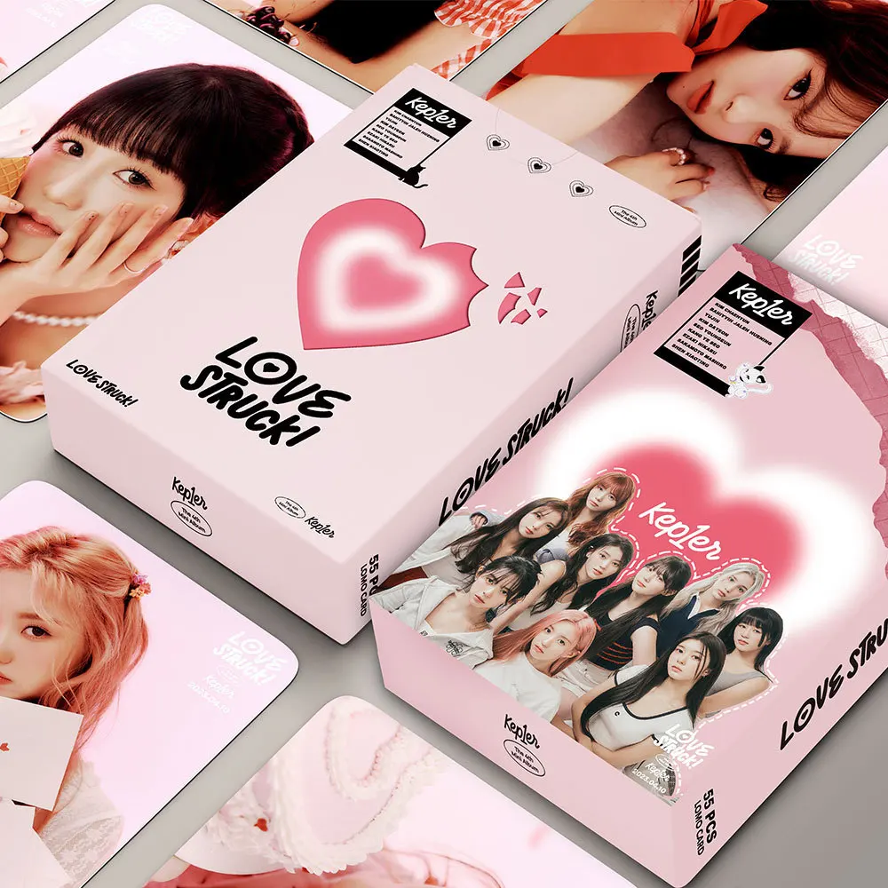 

55Pcs/Set Kpop Idol Kep1er New Album LOVE STRCK! Lomo Cards Photocards Photo Card Postcard for Fans Collection Gift