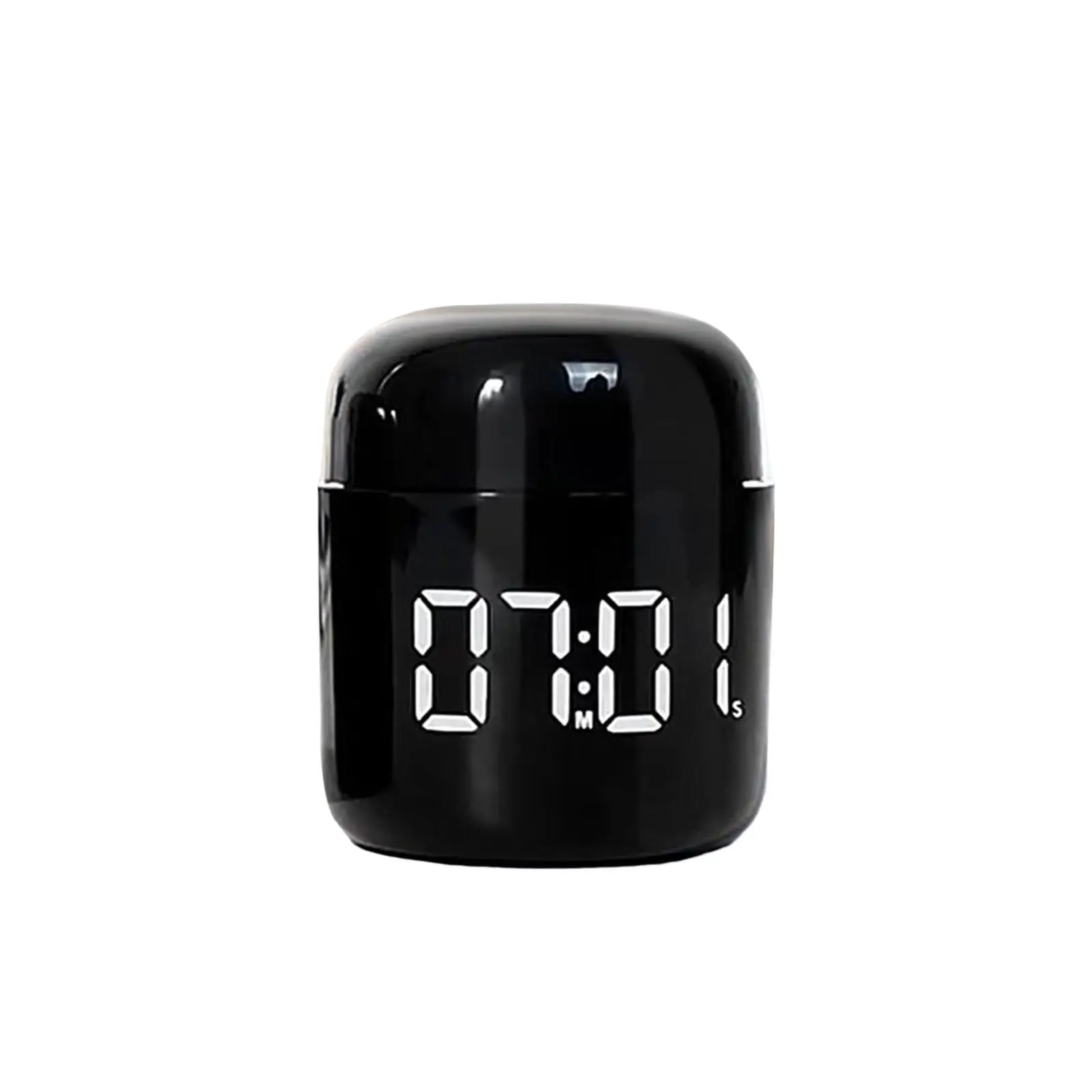 

Round Digital Kitchen Timer Countdown Alarm Clock LED Display Cosmetic Bottles Shaped for Home Shower Students Teachers Kids