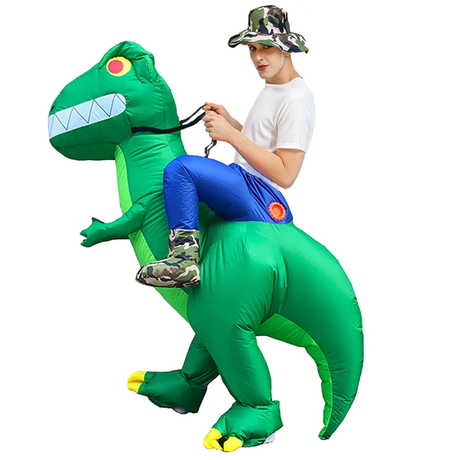 Надувной костюм динозавра с 3d-подставкой для косплея на Хэллоуин ковбойский