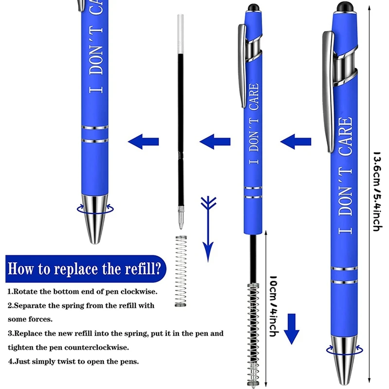 Шариковые ручки 10 шт. вдохновляющие цитаты для офиса смайлик сенсорного экрана