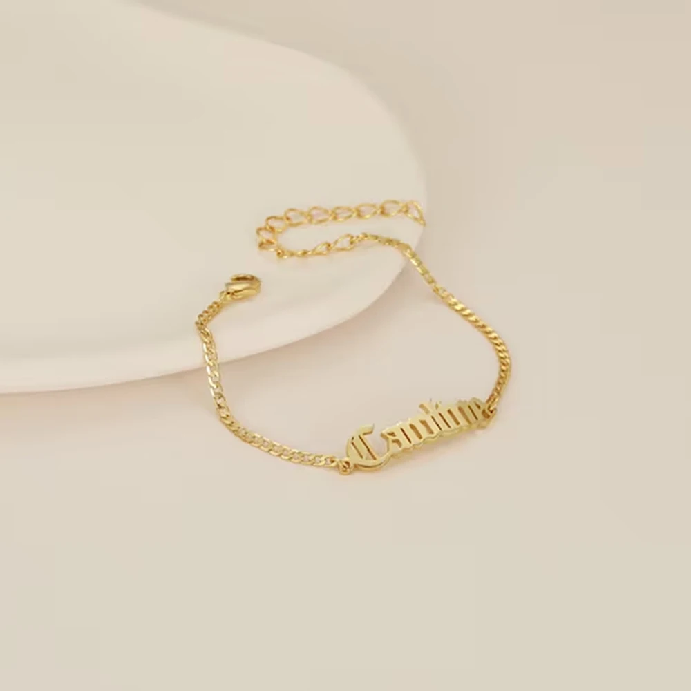 Fashion Personalized Bracelet For Women's Name Custom Stainless Steel Jewelry Personality Custom Bracelet Anklet For Women