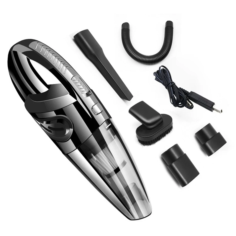 

1 Set Handheld Vacuum Powerful Cyclone Suction Vacuum Portable Rechargeable Vacuum Cleaner Quick Charge For Home Pet Hair