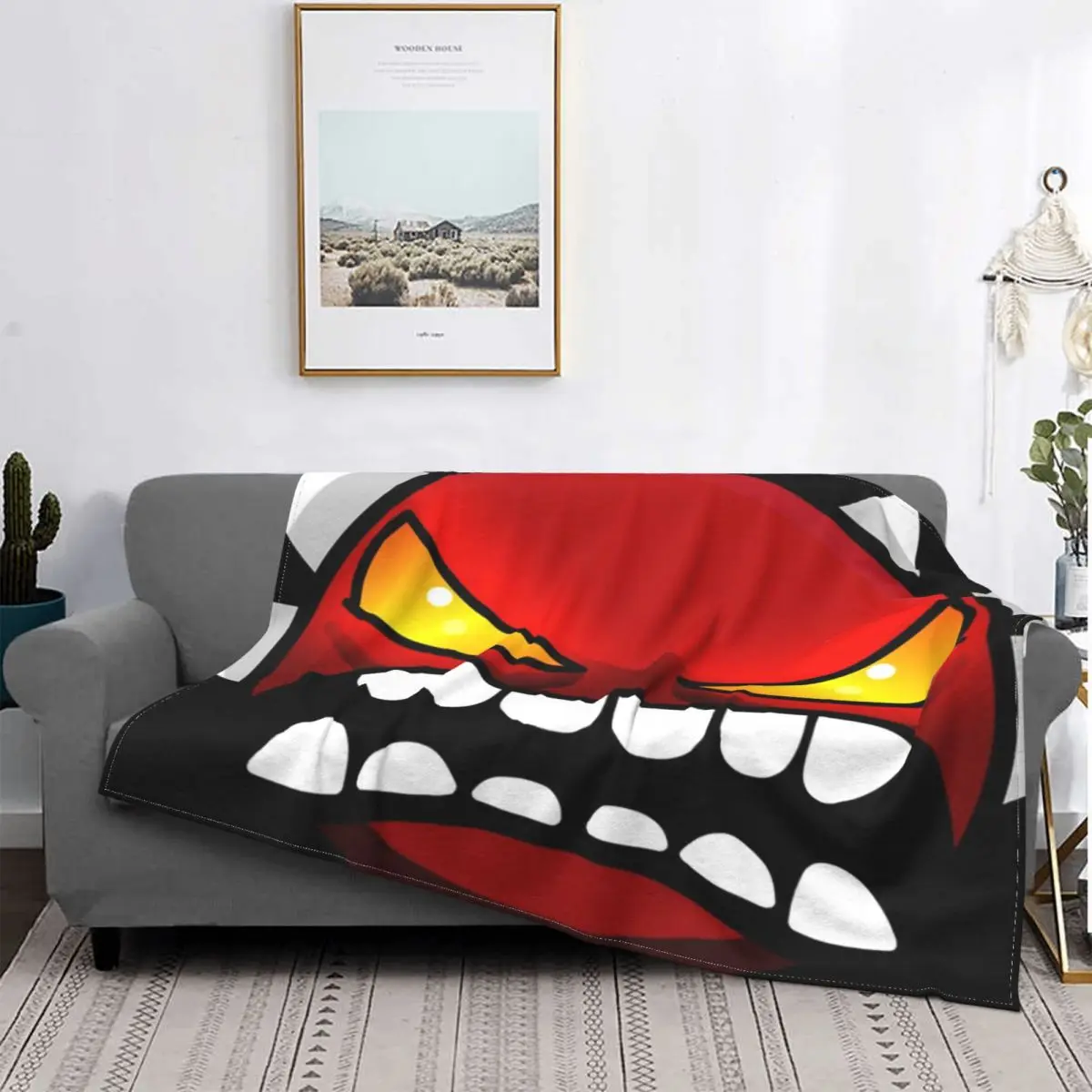 

Geometry Dash Extreme Demon Blanket Bedspread Bed Plaid Throw Towel Blanket Fleece Blanket Blanket On The Bed