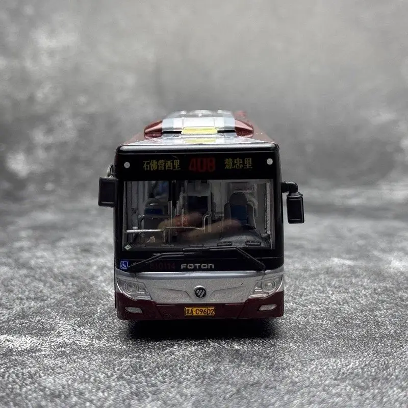 Фото 1:64 BJ6123C7BCD 408, миниатюрная модель модели автомобиля из литого под давлением из сплава автобуса, украшение для взрослых, подарок на день рождения на фестиваль детей №2