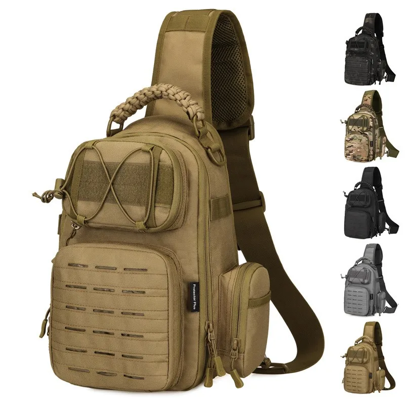 Men Outdoor Sports Climbing Camping Hunting Trekking Fishing Army Military Tactical Molle Shoulder Bag Crossbody Chest Backpack