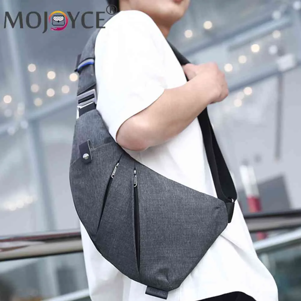 

Men Shoulder Bag Anti-Theft Crossbody Bags Nylon Waterproof Phone Pocket for Male Lightweight Multifunctional for Sports Cycling