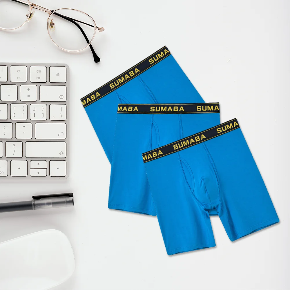 Man Long Feet Underwear Comfortable Male High Quality Bamboo Fiber Soft Boxer Panties Men's Solid Color Underpants