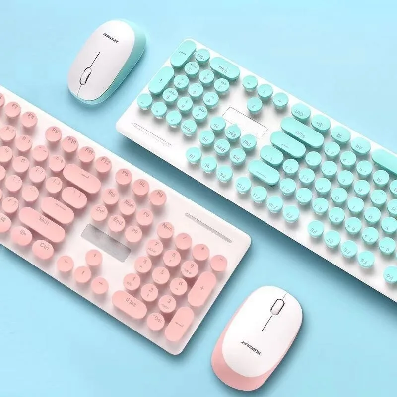 

New HSYK wireless keyboard and mouse set typewriter design Mouse Keyboard Bundles