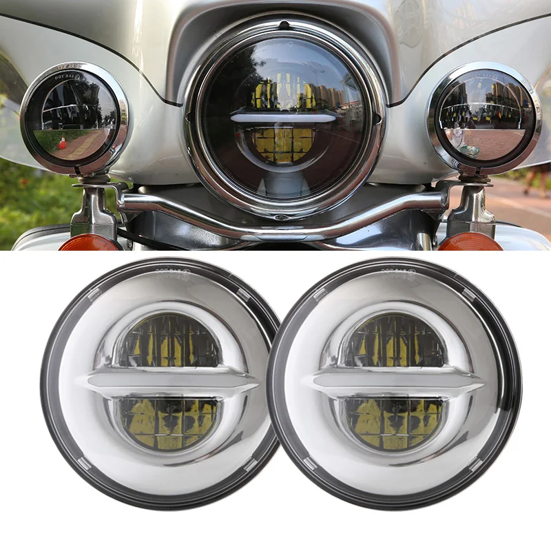 

2PCS 5.75"inch Projector LED Headlight Hi/Lo Beam Headlamp for Kenworth W-900A W900A for Peterbilt 359 Chrysler Dodge Ford