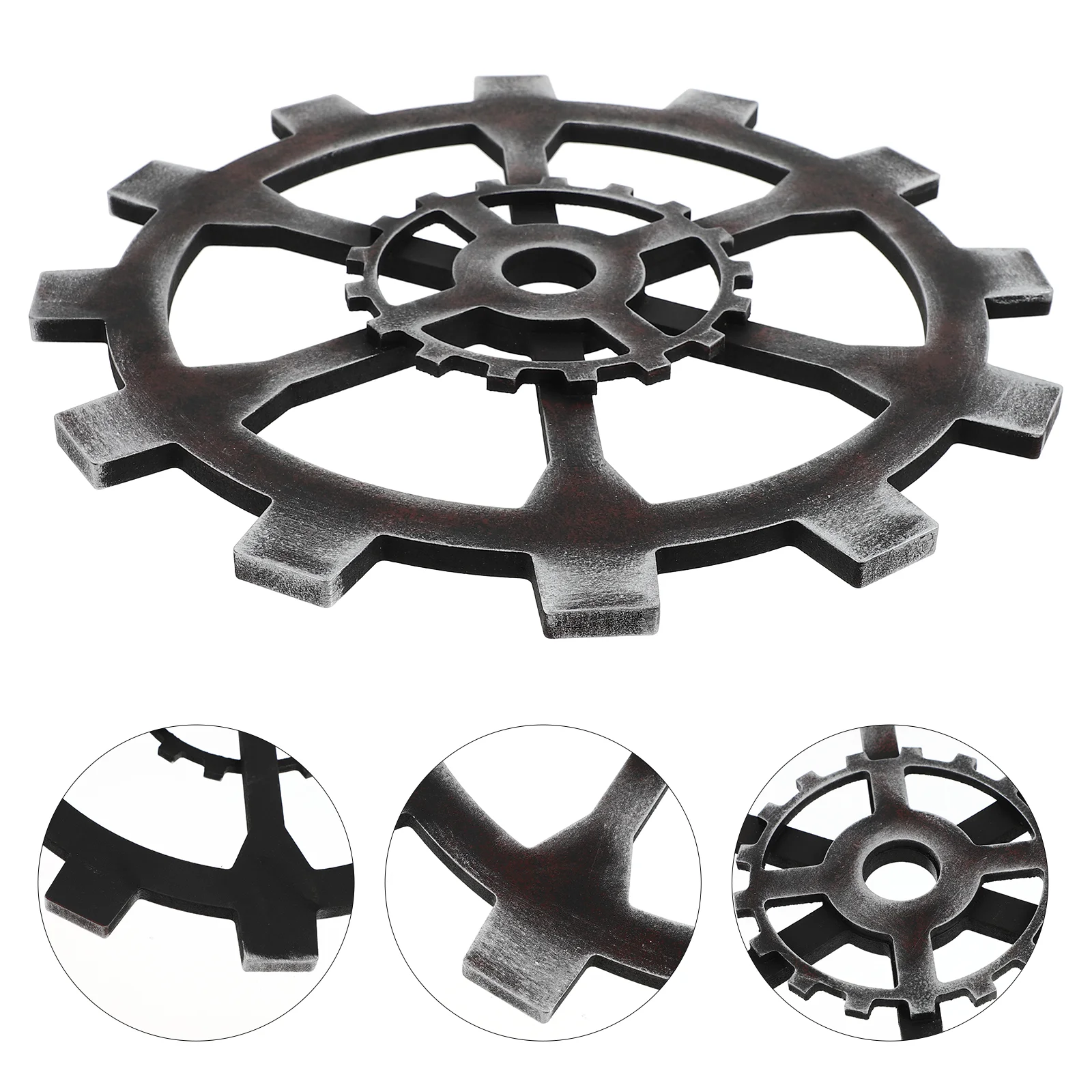 

1pc Wooden Vintage Creative Gear Wall Hanging Wall Gear Decor Gear Hanging