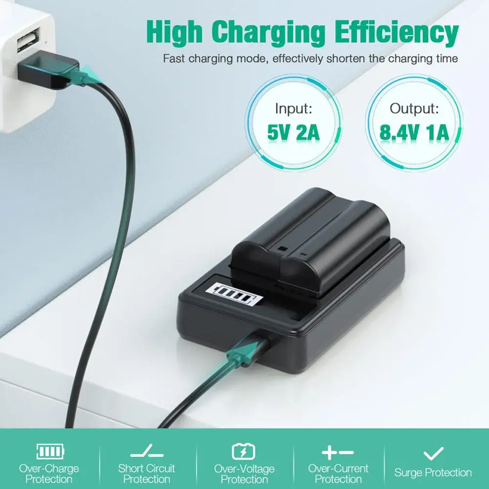 Зарядное устройство для аккумулятора LP-E5/E6/E8/E10 умное зарядное типа C