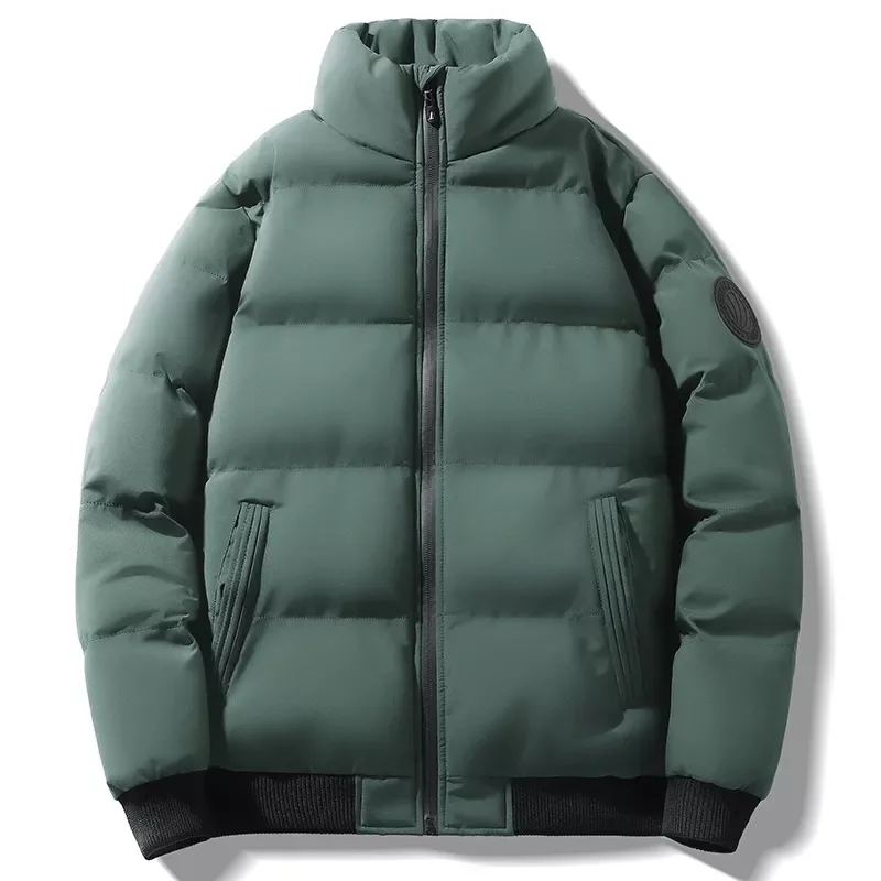Parkas Cotton Coats Slim Male Jackets Solid Windproof Padded Coat Mens Clothing Streetwear Outwear New Men's Warm