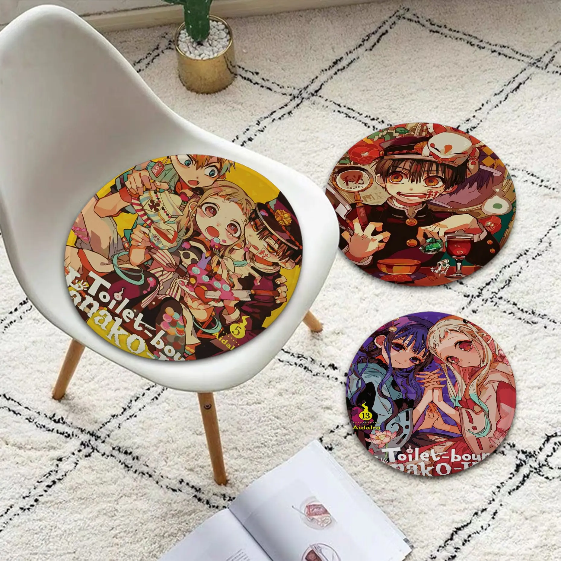 

Унисекс Противоскользящий коврик Hanako Kun, четыре сезона, для дивана, обеденной комнаты, стола, стула