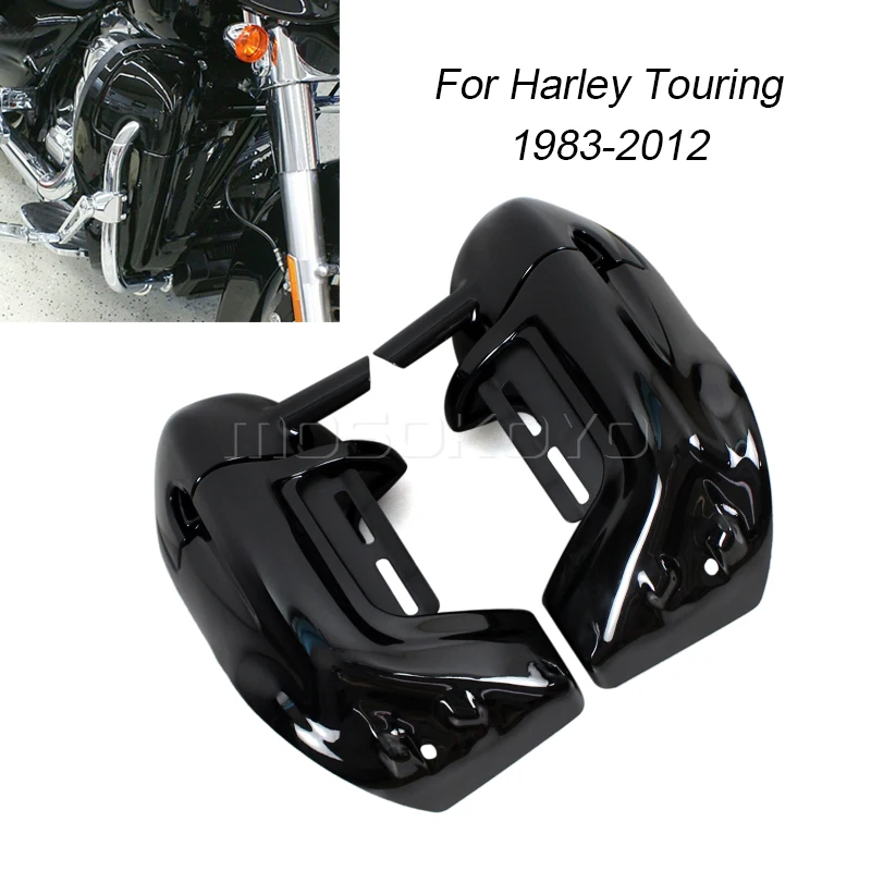 Мотоциклетный ABS окрашенный яркий черный нижний вентилируемый обтекатель ног, фурнитура для перчаток для Harley Touring Road King Electra Glide