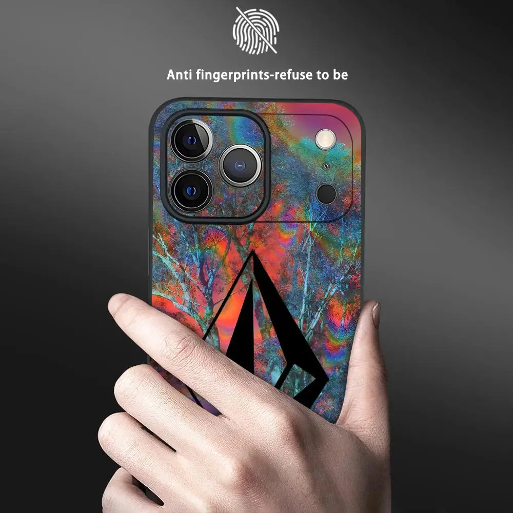 Фото Модный чехол для телефона V-Volcom для IPhone 17, 16, 15, 14, 13, 12, 11 Pro Max Plus, мини-черный матовый мягкий чехол №5