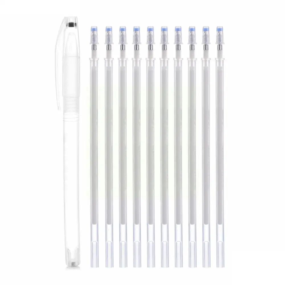 

1 Pen+10 Ink Erasable Pen Gel Pens Drawing Lines Disappearing Multi-function Craft Stationery Accessories Marker Pencil Diy D7b4