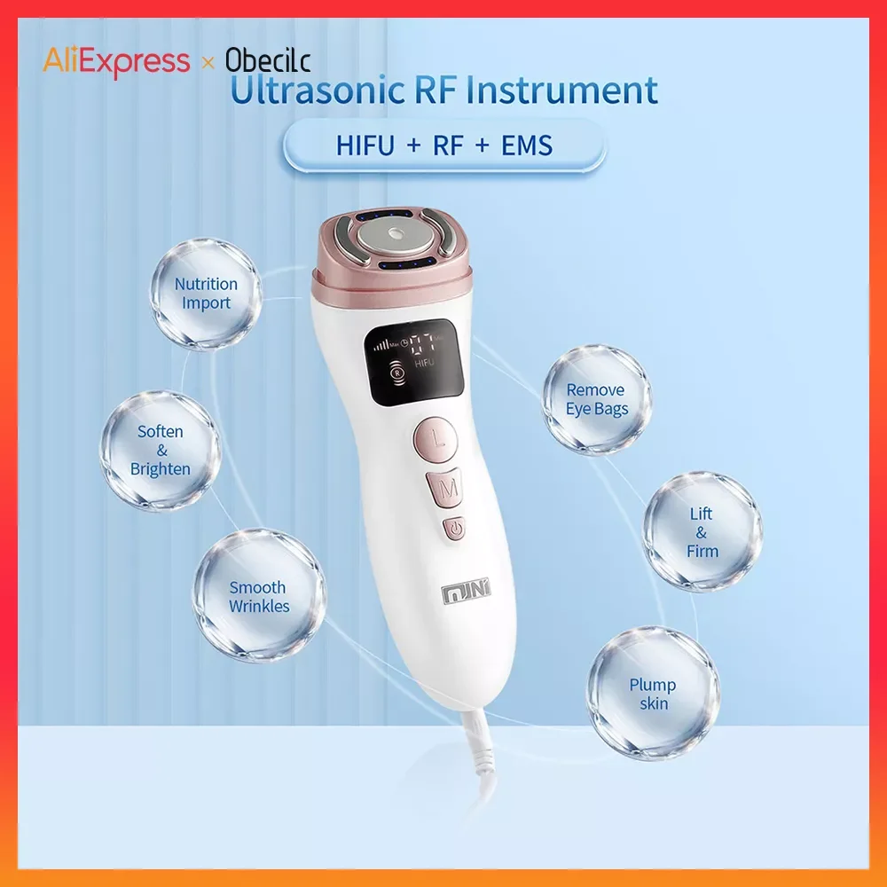 

3 IN 1 Mini HIFU Ultrasound Machine RF EMS Facial Beauty Device Face Neck Lifting Firm Brightened Anti Winkle Face Skin Care