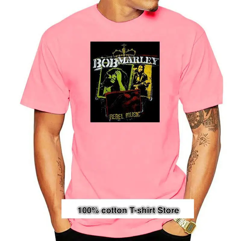 

Camiseta de манга corta para hombre, camisa masculina с принтом музыки, Rasta