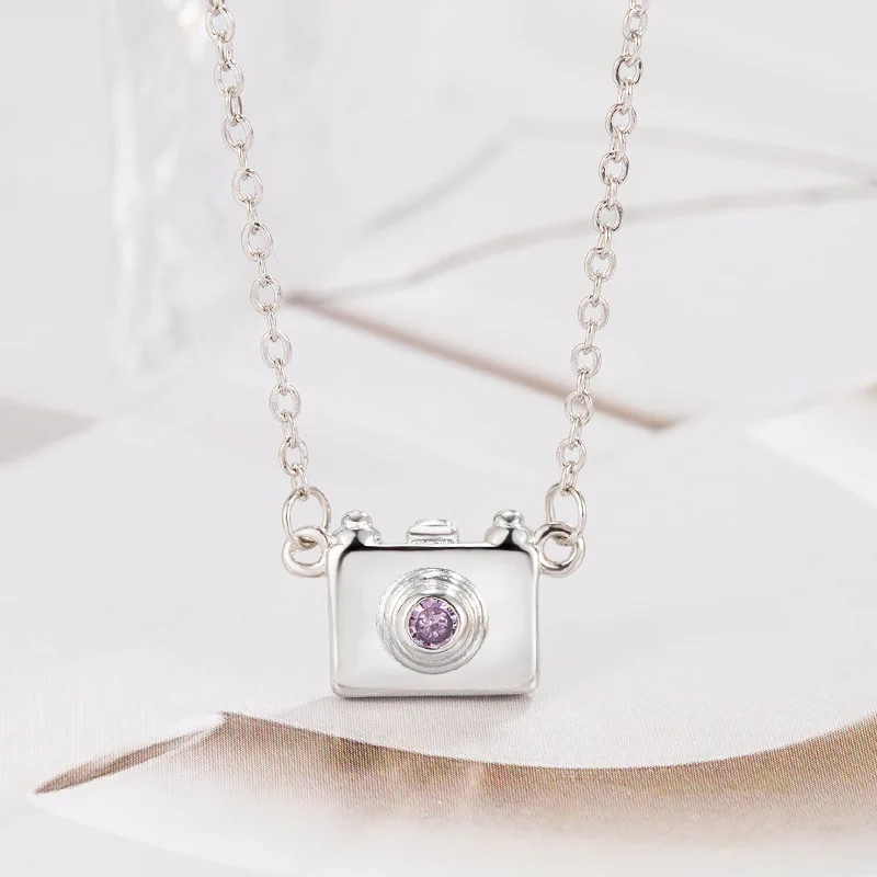 

Винтажное модное индивидуализированное ожерелье серебряного цвета для камеры Длинная подвеска в стиле хип-хоп панк ювелирные изделия для банкета аксессуары в подарок