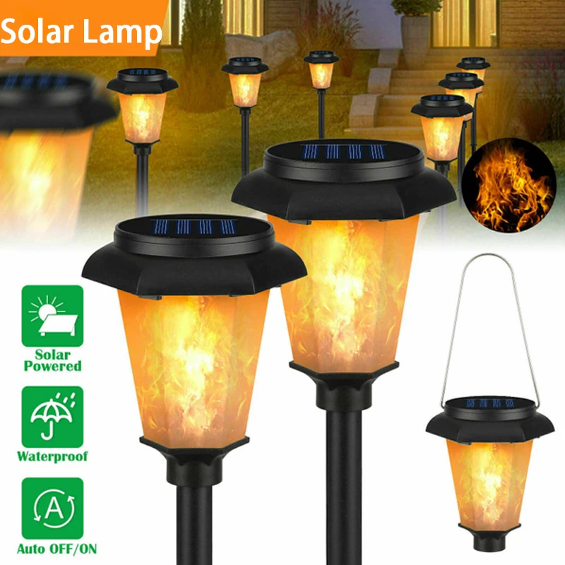 Фонари на солнечной батарее наружное мерцающее пламя ландшафтное украшение