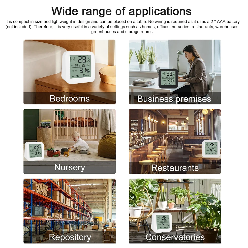 Многофункциональные настольные часы с сенсорным экраном гигротермограф двумя