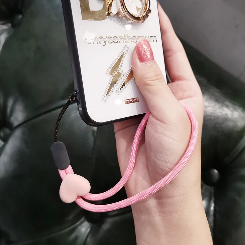 cute phone strap silicone pendant mobile phone straps lanyard finger ring strap key ring mobile phone accessories free global shipping