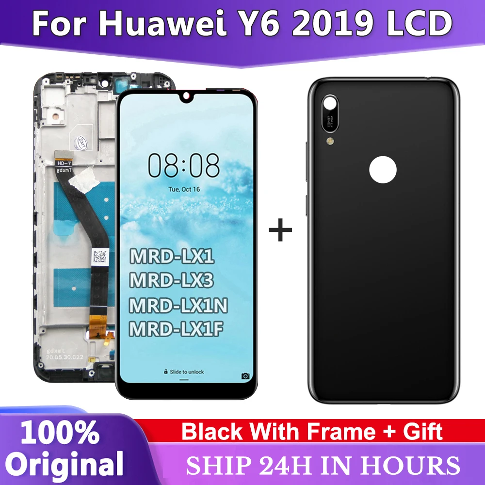 6.09'' Original For Huawei Y6 2019 LCD Display Touch Screen Digitizer Replacement For Huawei Y6 2019 MRD-LX1F LX1 LX3 LX1N Lcd