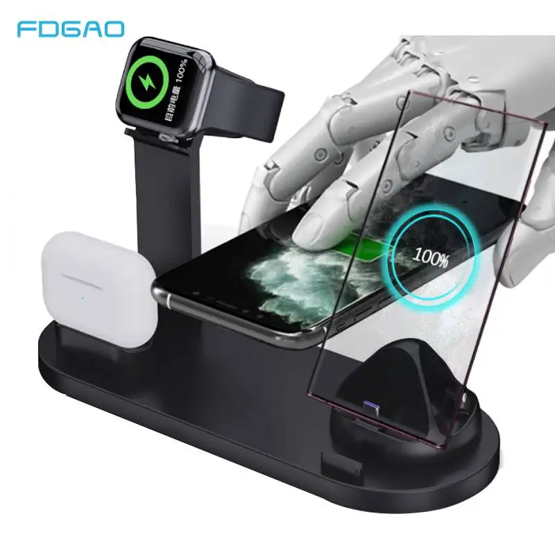

Wireless Charging Dock Stand For iPhone 14 13 12 11 X 8 Plus XS Pro MAX XR Airpods Pro Apple Watch 8 7 SE 6 Fast Charger Station