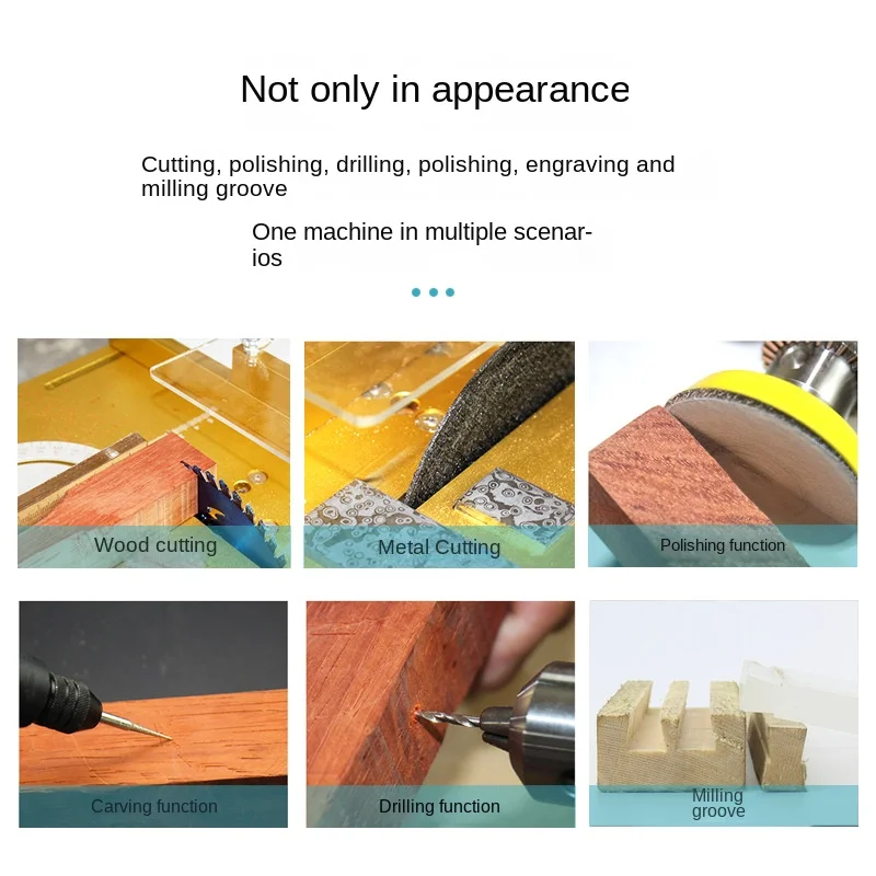 Миниатюрная Настольная пила электрическая фрезеровка по дереву инвертированная