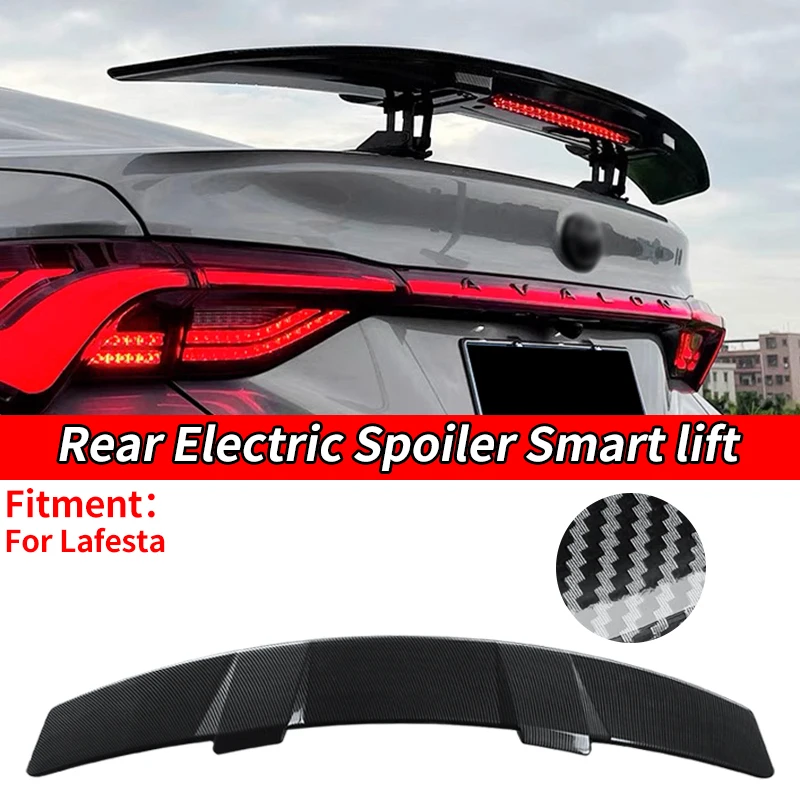 

Car Electric Rear Spoiler Wing Trunk Tail Remote Control Modification Sedan Accessories ABS For Hyundai Lafesta 2018 19 20 2021