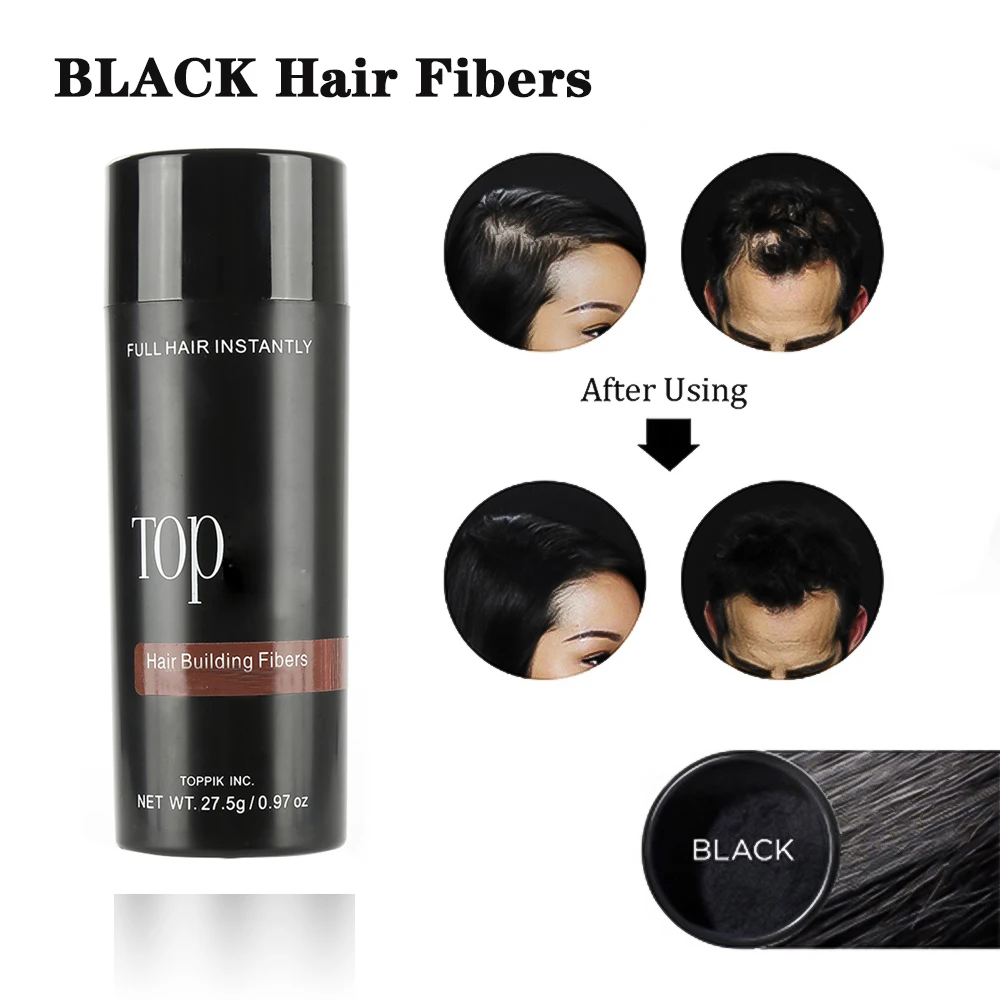 

Toppik Black Hair Building Fibers Natural Keratin Styling Powder Hair Loss Repair Thicken Rebuilding Hairline Products 27.5g